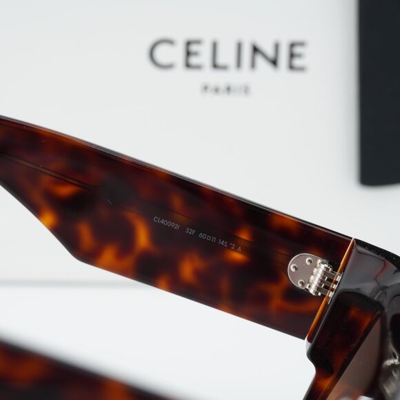 Celine CL40092I 52F Square Sunglasses - Havana/Brown